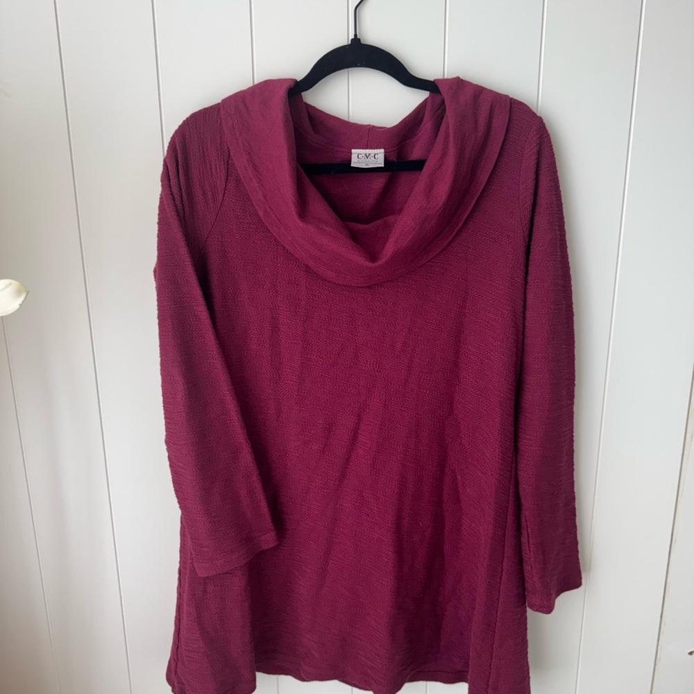 Color Me Cotton‎ Cowl-neck Tunic Medium